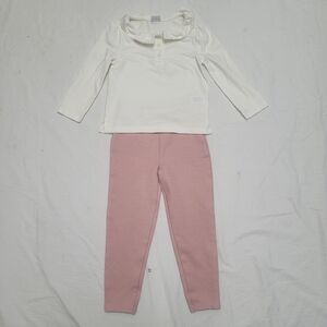 Edgehill Collection Pink Pants And Eggshell-colored Blouse, Size 2T